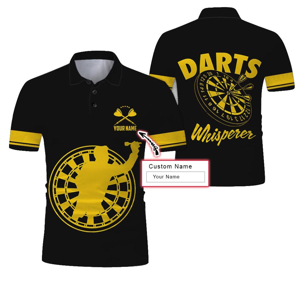Customized Name Polo Shirt, Darts Whisperer Personalized Name Darts Uniforms Polo Shirt For Men - Perfect Gift For Darts Lovers, Darts Players - Amzanimalsgift