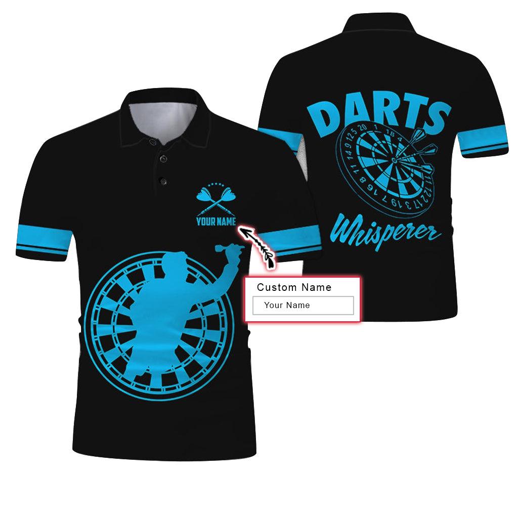 Customized Name Polo Shirt, Darts Whisperer Personalized Name Darts Uniforms Polo Shirt For Men - Perfect Gift For Darts Lovers, Darts Players - Amzanimalsgift