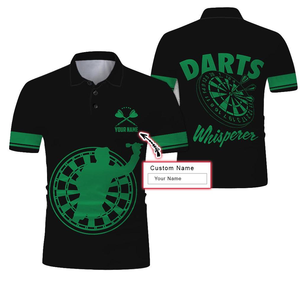 Customized Name Polo Shirt, Darts Whisperer Personalized Name Darts Uniforms Polo Shirt For Men - Perfect Gift For Darts Lovers, Darts Players - Amzanimalsgift