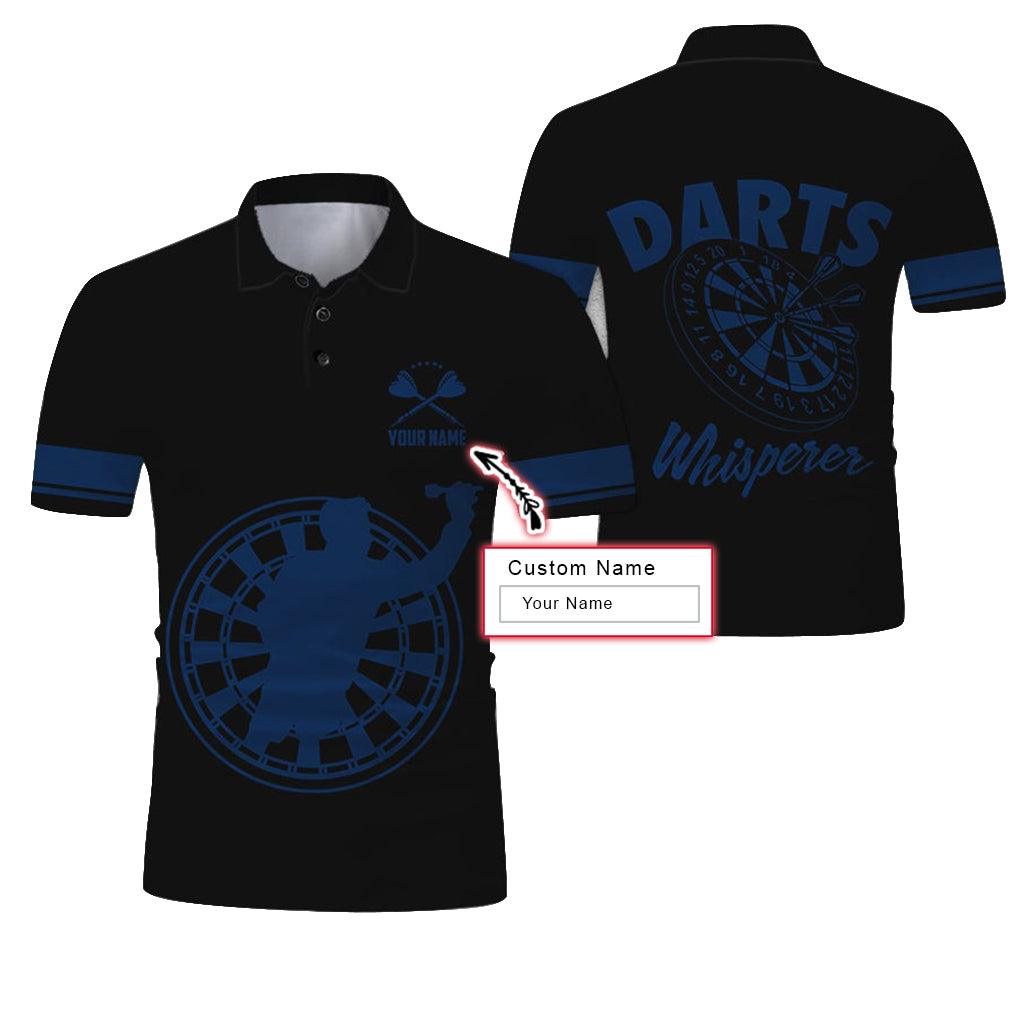 Customized Name Polo Shirt, Darts Whisperer Personalized Name Darts Uniforms Polo Shirt For Men - Perfect Gift For Darts Lovers, Darts Players - Amzanimalsgift
