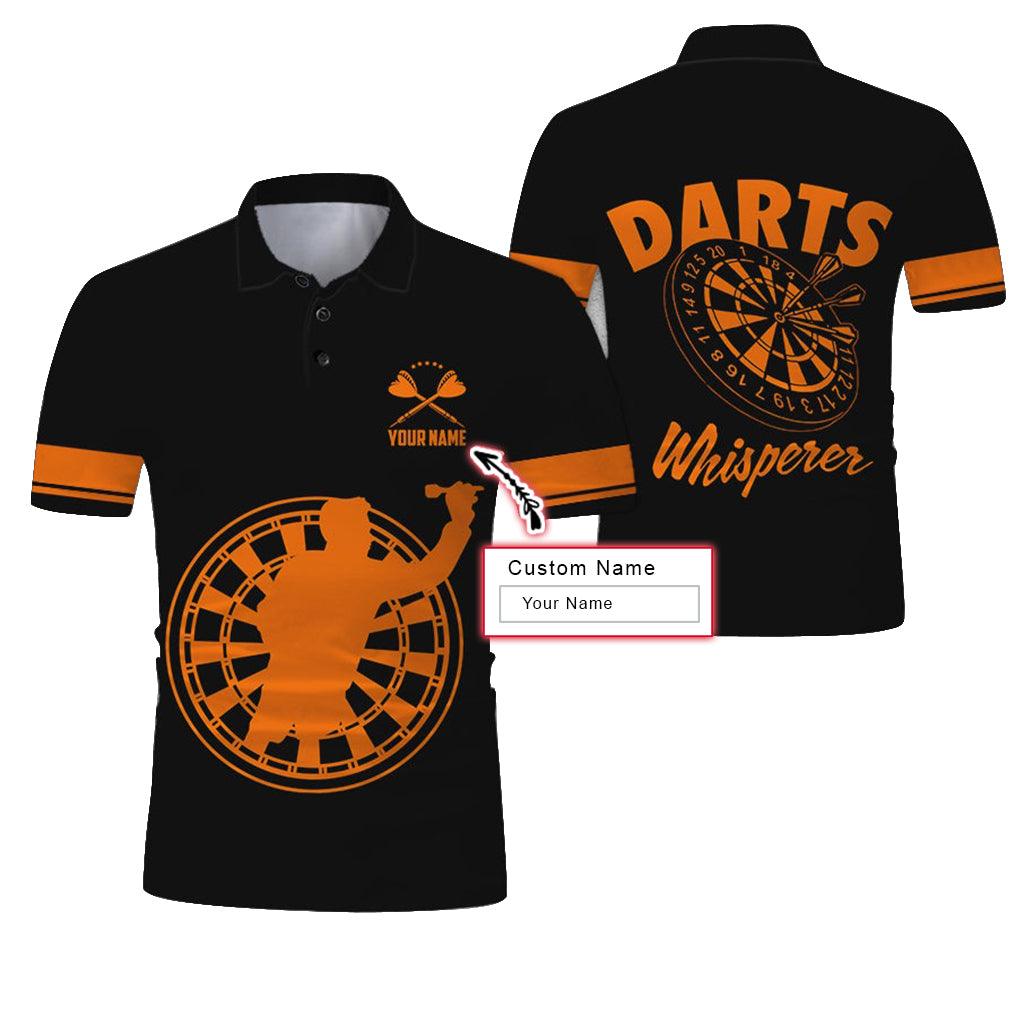 Customized Name Polo Shirt, Darts Whisperer Personalized Name Darts Uniforms Polo Shirt For Men - Perfect Gift For Darts Lovers, Darts Players - Amzanimalsgift
