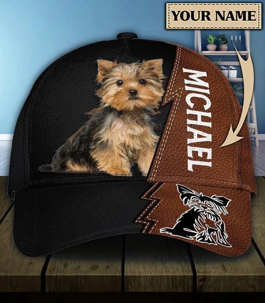 Customized Name Yorkshire Terrier Classic Cap, Personalized Name Yorkie Classic Cap, Dog Hat For Men - Perfect Gift For Yorkshire Lovers - Amzanimalsgift