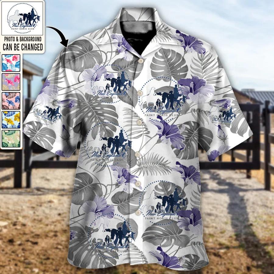 Customized Photo Horse Hawaiian Shirt For Summer - Horse Club You Want Tropical Style Custom Photo Hawaiian Shirt - Perfect Gift For Men, Horse Lovers - Amzanimalsgift