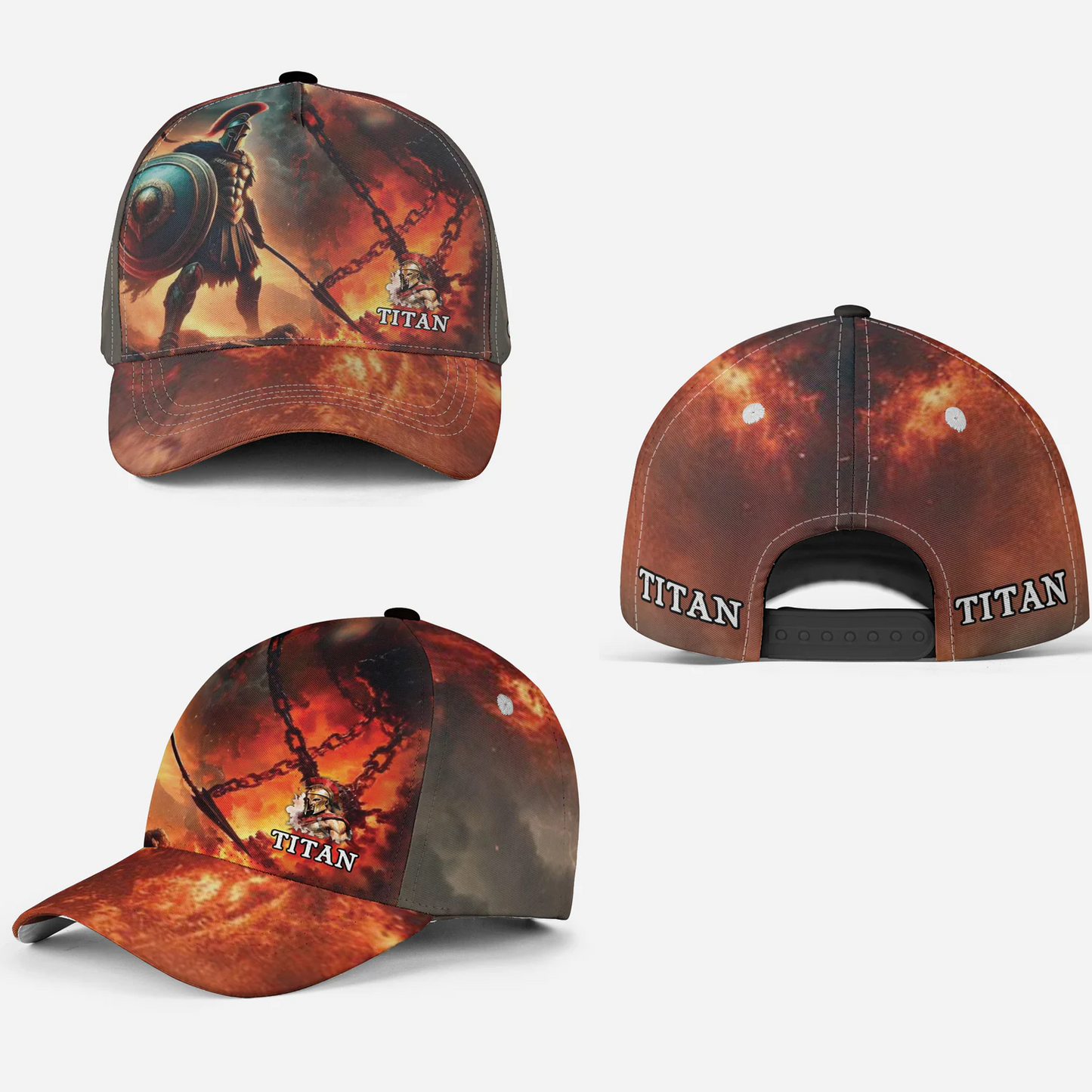 Customized  Roman Gladiator Classic Cap, Spartan Warrior Hat Cap Custom Name