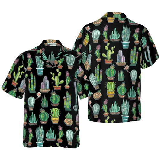 Cute Colorful Cactus Hawaiian Shirt, Colorful Summer Aloha Shirt For Men Women, Perfect Gift For Friend, Team - Amzanimalsgift