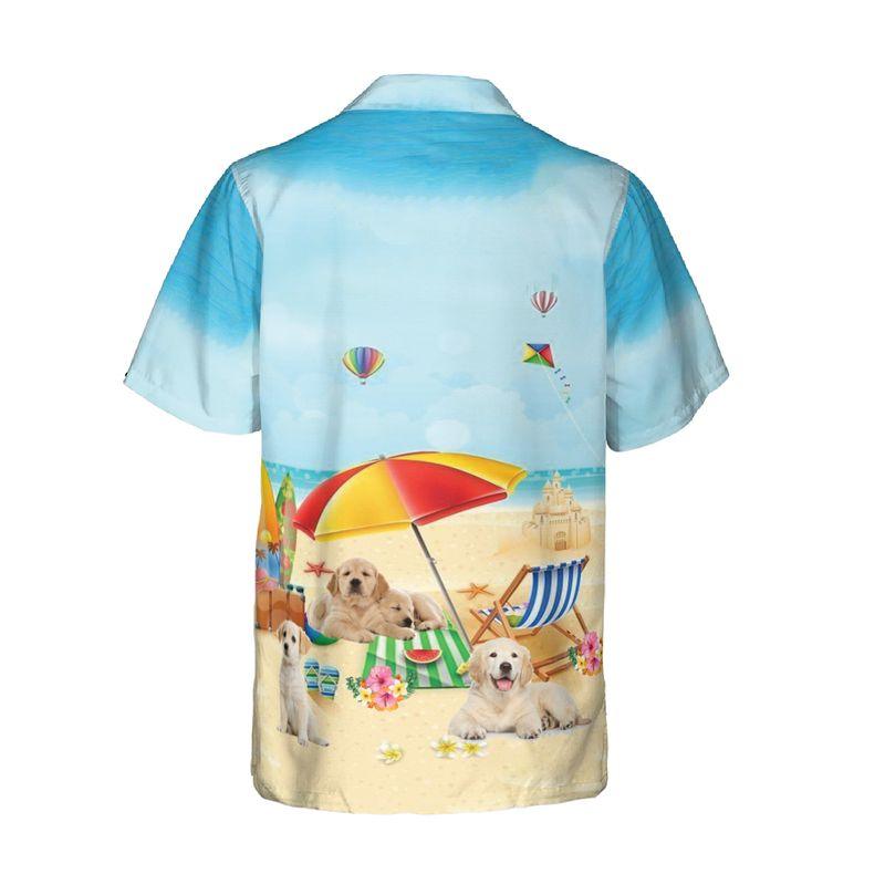 Cute Labrador Retriever Puppy Aloha Hawaiian Shirts For Summer, Dog Beach Picture Hawaiian Shirt For Men Women, Best Gift For Dog Lovers, Dog Mom Dad - Amzanimalsgift