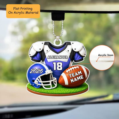 Personalized American Football Christmas Ornament, American Football Things, Custom Ornament Christmas Gift, Keychain American Football, Car Ornament American Football