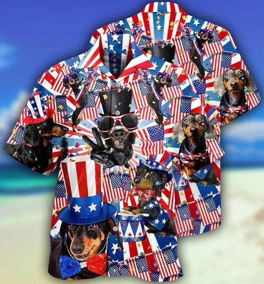 Dachshund Aloha Hawaii Shirt - Celebrates National Day Hawaiian Shirt For Summer - Perfect Gift For Dog Lovers, Friend, Family - Amzanimalsgift