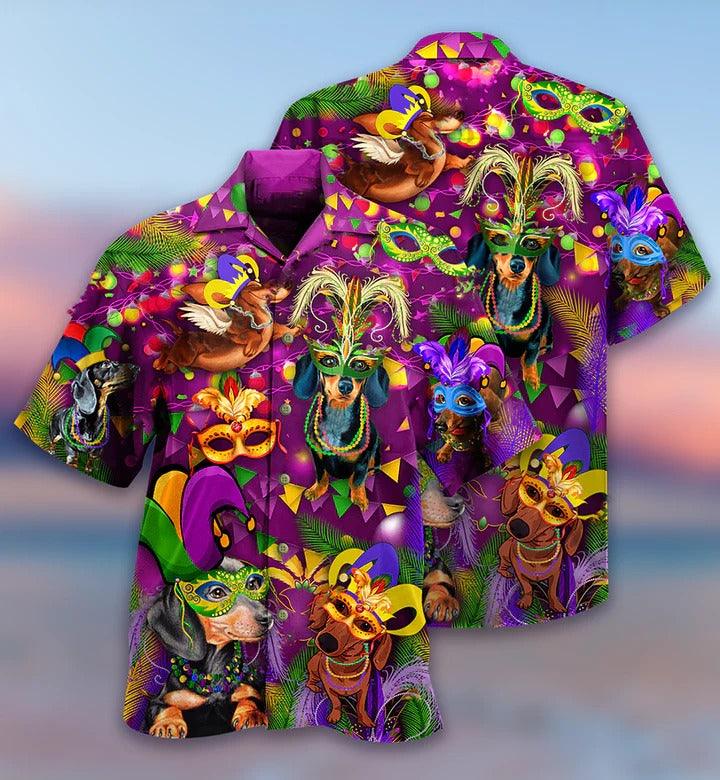 Dachshund Aloha Hawaii Shirt - Dachshund Dogs Prom King And Queen Hawaiian Shirt For Summer - Perfect Gift For Dog Lovers, Friend, Family - Amzanimalsgift