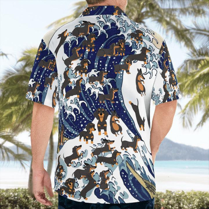 Dachshund Aloha Hawaiian Shirt - Dachshund Dog Hawaiian Shirt For Summer - Perfect Gift For Dog Lovers Friend, Family - Amzanimalsgift