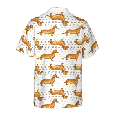 Dachshund Hawaiian Shirt, Cute Dachshund Aloha Shirt For Men - Perfect Gift For Dachshund Lovers, Husband, Boyfriend, Friend, Family - Amzanimalsgift