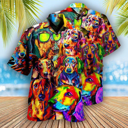 Dachshund Hawaiian Shirt, Dog Aloha Hawaiian Shirt For Summer, Dog Is Better With A Dachshund Hawaiian Shirt, Gift For Men Women, Dog Lover, Friends - Amzanimalsgift