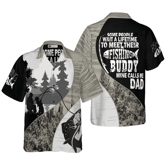 Dad My Fishing Buddy Aloha Hawaiian Shirt For Summer, Colorful Shirt For Men Women, Perfect Gift For Friend, Team, Family, Fishing Lovers - Amzanimalsgift