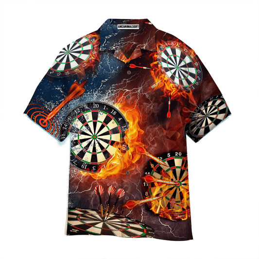 Darts Aloha Hawaiian Shirts For Summer, Born to Play Darts Fire Dartboard Hawaiian Shirt For Men Women, Gift For Friend, Darts Lovers, Darts Player - Amzanimalsgift