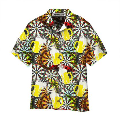 Darts Aloha Hawaiian Shirts For Summer, Darts And Beer Dartboard Hawaiian Shirt For Men Women, Gift For Friend, Darts Lovers, Team, Darts Players - Amzanimalsgift