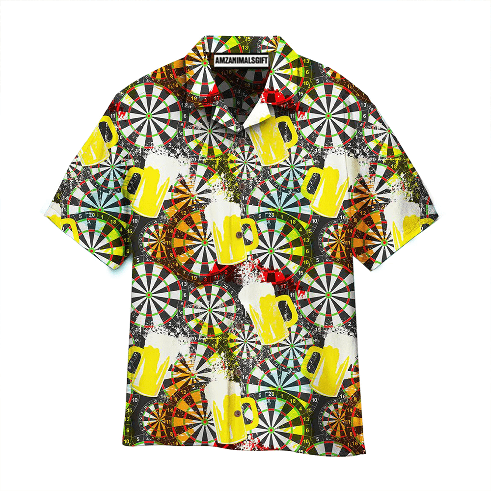 Darts Aloha Hawaiian Shirts For Summer, Darts And Beer Dartboard Hawaiian Shirt For Men Women, Gift For Friend, Darts Lovers, Team, Darts Players - Amzanimalsgift