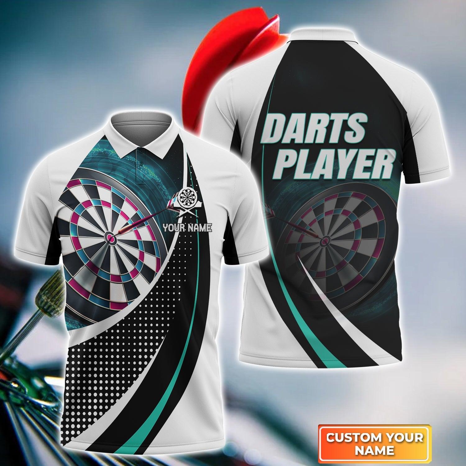 Darts Custom Name Men Polo Shirt, Dartboard Personalized Men Polo Shirt Gift For Darts Lovers, Friend, Darts Team Player - Amzanimalsgift