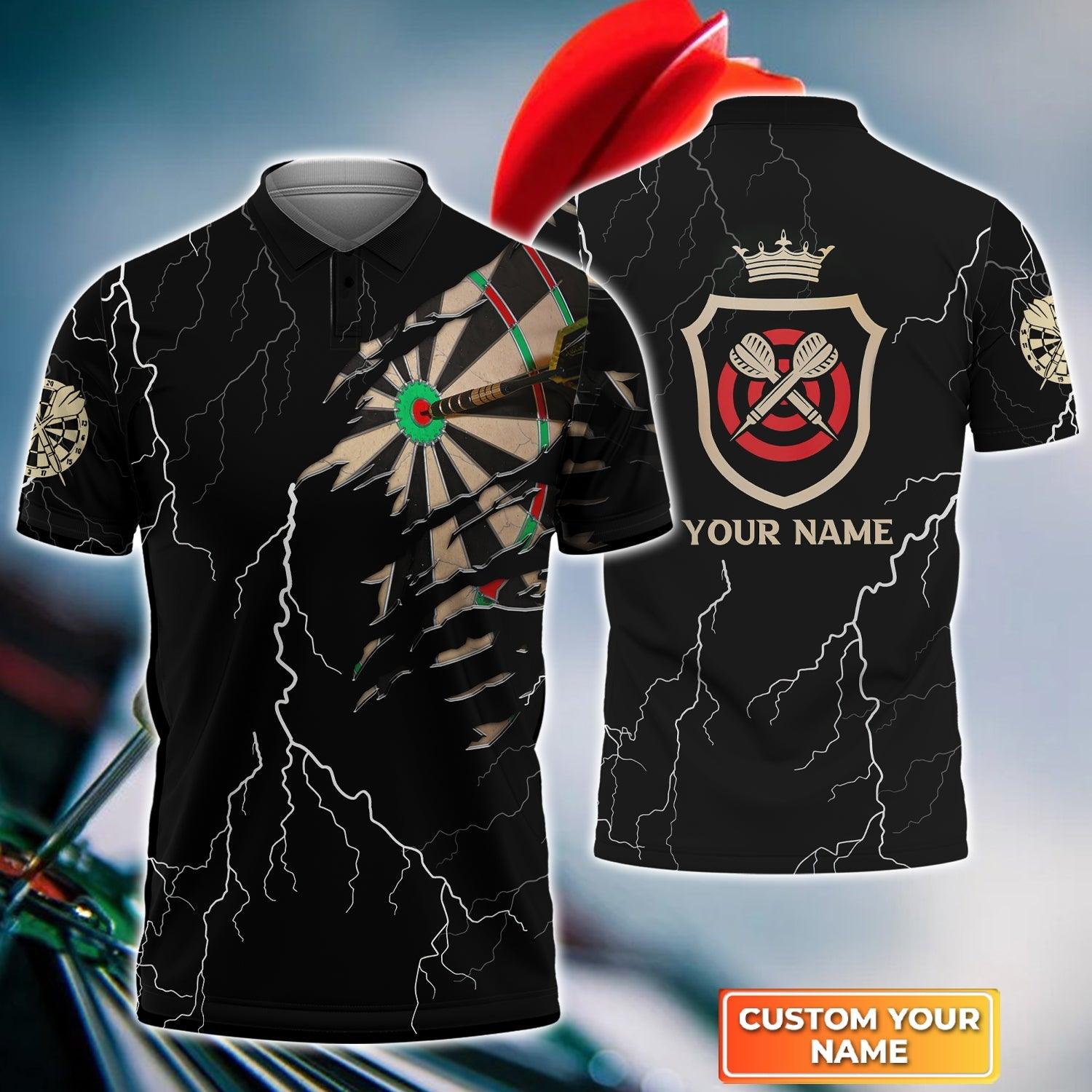 Darts Custom Name Men Polo Shirt, Darts Target Personalized Men Polo Shirt Gift For Darts Lovers, Friend, Team, Darts Player - Amzanimalsgift