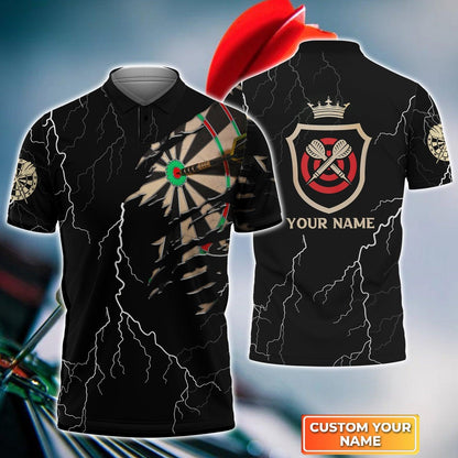 Darts Custom Name Men Polo Shirt, Darts Target Personalized Men Polo Shirt Gift For Darts Lovers, Friend, Team, Darts Player - Amzanimalsgift