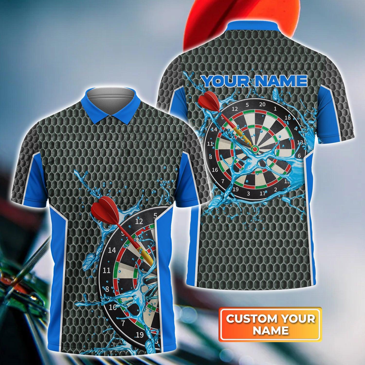 Darts Custom Name Men Polo Shirt, Personalized Men Polo Shirt Gift For Darts Lovers, Friend, Team, Darts Player - Amzanimalsgift