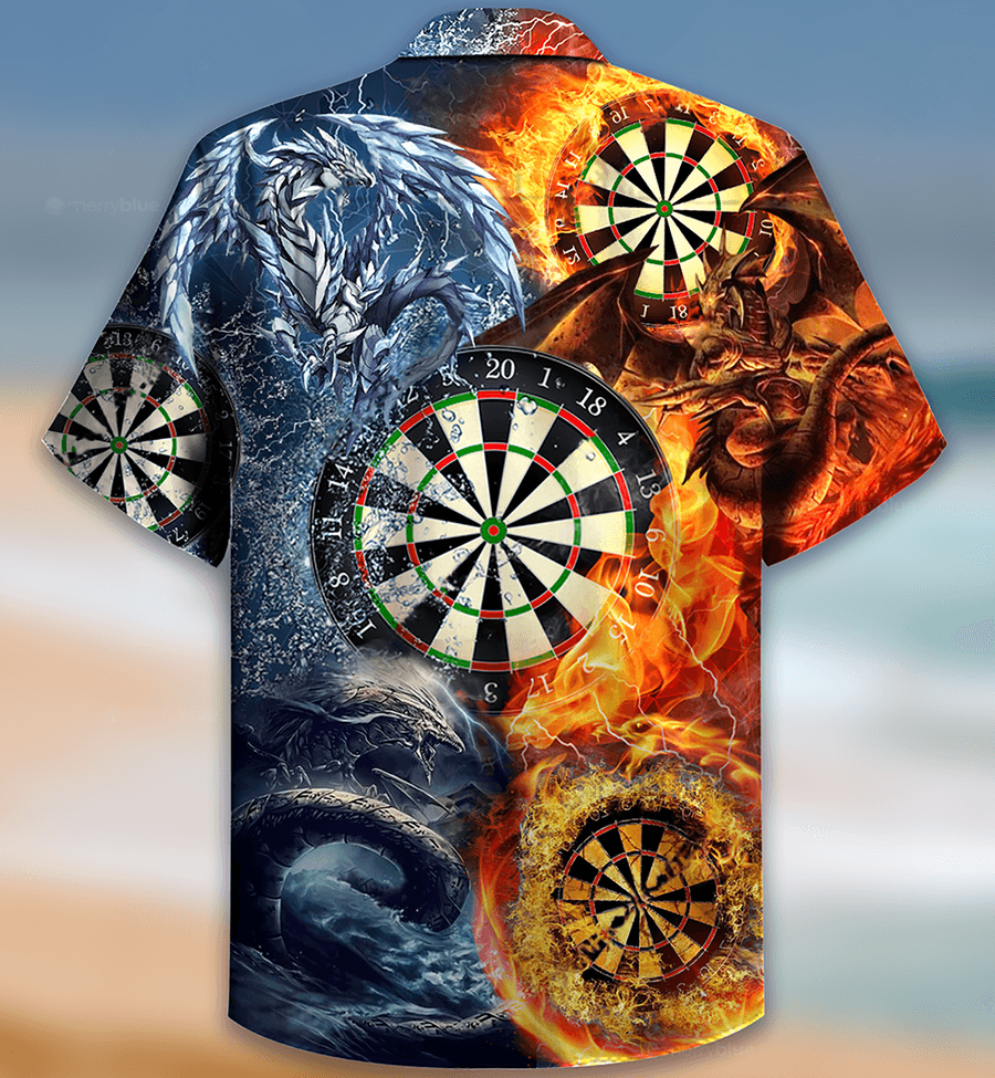 Darts Dragon Aloha Hawaiian Shirt For Summer, Dragon Ice And Fire Love Life Style Hawaiian Shirts Outfit For Men Women, Dragon Lovers - Amzanimalsgift