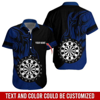 Darts Hawaiian Shirt Custom Name, Dart Fire Uniforms Personalized Aloha Hawaiian Shirts For Summer - Gift For Darts Lovers, Friend, Family - Amzanimalsgift