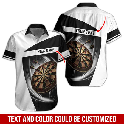 Darts Hawaiian Shirt Custom Name, Dartboard Uniforms Personalized Aloha Hawaiian Shirts - Gift For Darts Lovers, Friend, Family - Amzanimalsgift