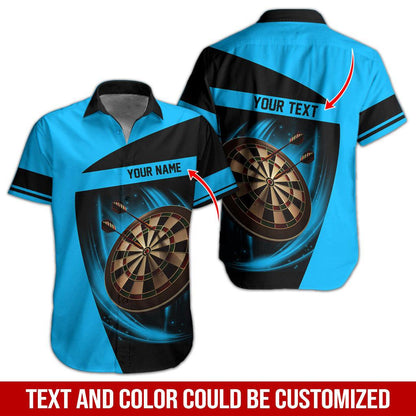 Darts Hawaiian Shirt Custom Name, Dartboard Uniforms Personalized Aloha Hawaiian Shirts - Gift For Darts Lovers, Friend, Family - Amzanimalsgift