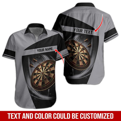 Darts Hawaiian Shirt Custom Name, Dartboard Uniforms Personalized Aloha Hawaiian Shirts - Gift For Darts Lovers, Friend, Family - Amzanimalsgift