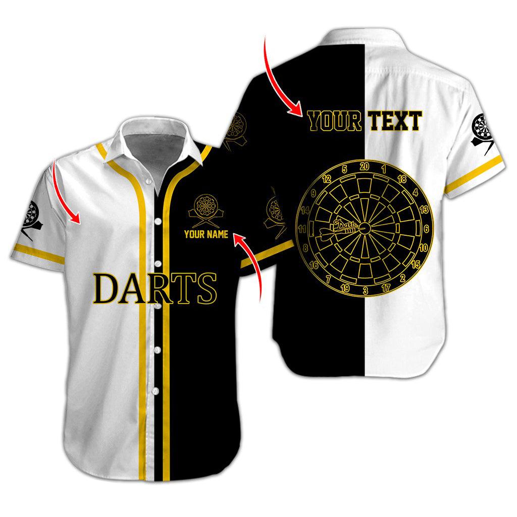 Darts Hawaiian Shirt Custom Name, Dartboard Uniforms Personalized Aloha Hawaiian Shirts - Gift For Darts Lovers, Friend, Family - Amzanimalsgift