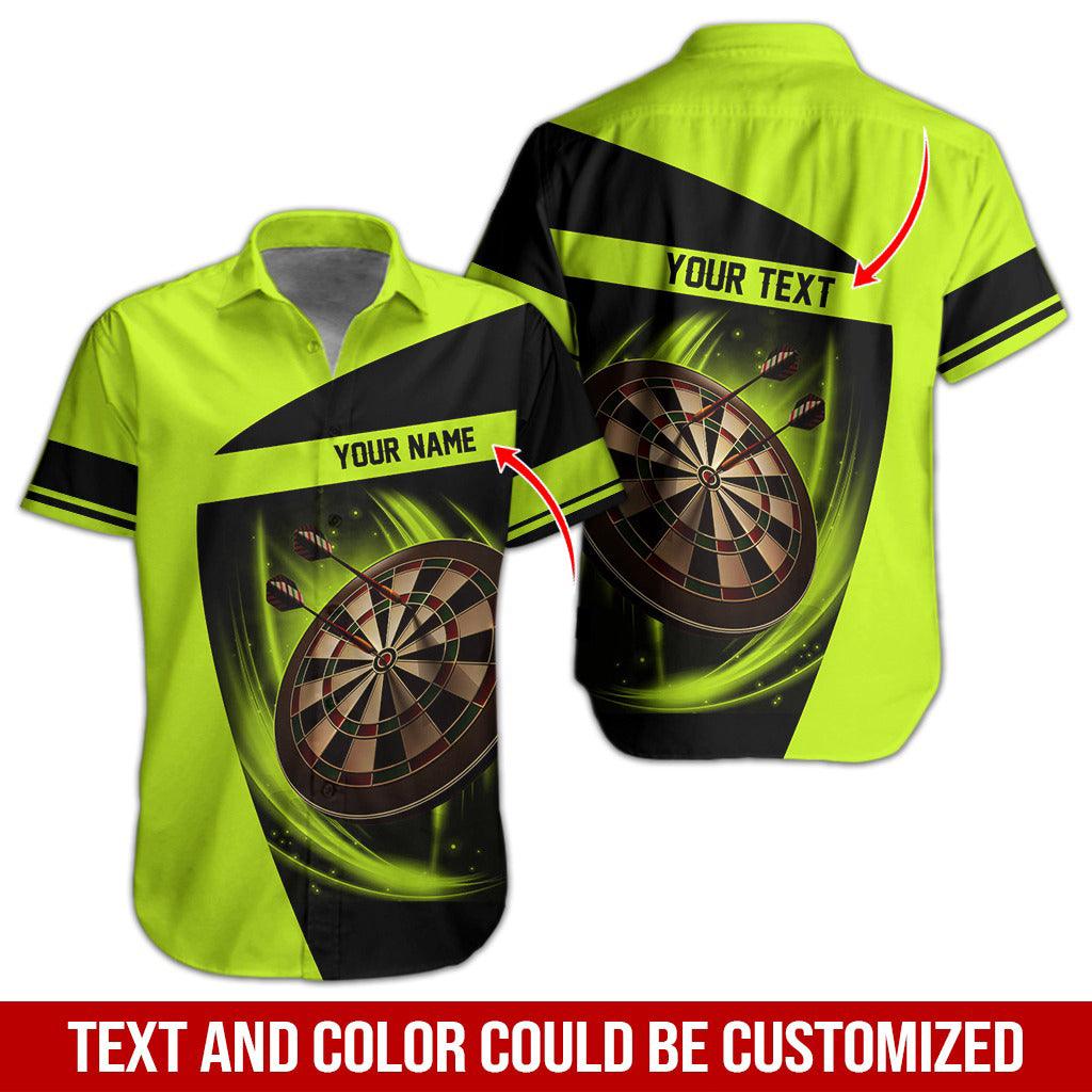 Darts Hawaiian Shirt Custom Name, Dartboard Uniforms Personalized Aloha Hawaiian Shirts - Gift For Darts Lovers, Friend, Family - Amzanimalsgift