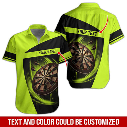 Darts Hawaiian Shirt Custom Name, Dartboard Uniforms Personalized Aloha Hawaiian Shirts - Gift For Darts Lovers, Friend, Family - Amzanimalsgift