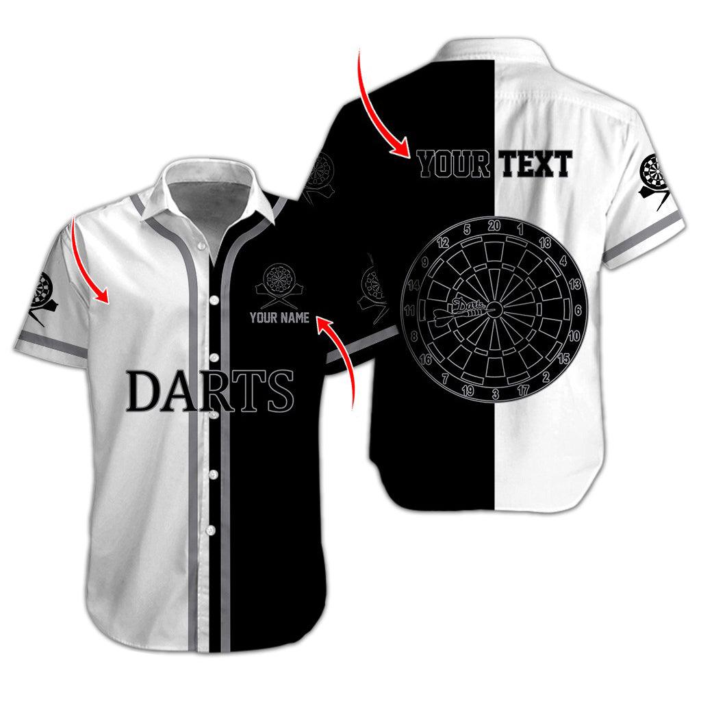 Darts Hawaiian Shirt Custom Name, Dartboard Uniforms Personalized Aloha Hawaiian Shirts - Gift For Darts Lovers, Friend, Family - Amzanimalsgift