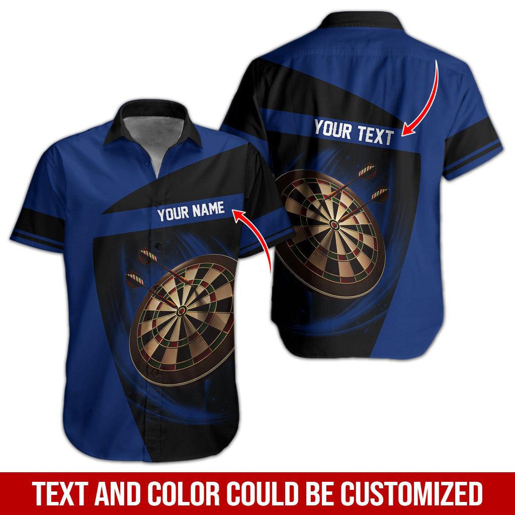Darts Hawaiian Shirt Custom Name, Dartboard Uniforms Personalized Aloha Hawaiian Shirts - Gift For Darts Lovers, Friend, Family - Amzanimalsgift