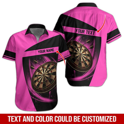 Darts Hawaiian Shirt Custom Name, Dartboard Uniforms Personalized Aloha Hawaiian Shirts - Gift For Darts Lovers, Friend, Family - Amzanimalsgift