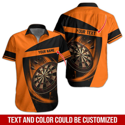 Darts Hawaiian Shirt Custom Name, Dartboard Uniforms Personalized Aloha Hawaiian Shirts - Gift For Darts Lovers, Friend, Family - Amzanimalsgift