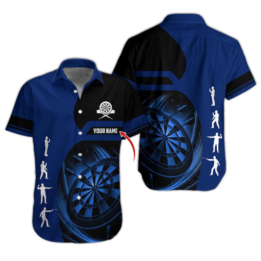 Darts Hawaiian Shirt Custom Name, Darts Player Uniforms Personalized Aloha Hawaiian Shirts - Gift For Darts Lovers, Friend, Family - Amzanimalsgift