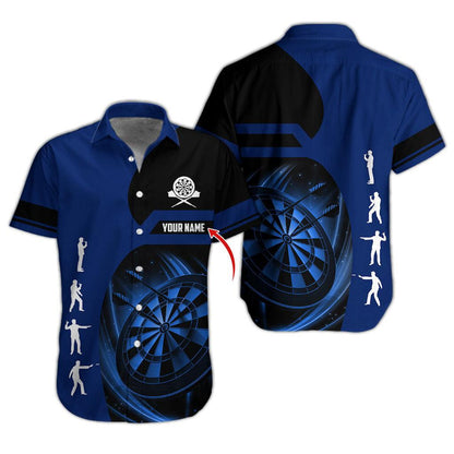 Darts Hawaiian Shirt Custom Name, Darts Player Uniforms Personalized Aloha Hawaiian Shirts - Gift For Darts Lovers, Friend, Family - Amzanimalsgift