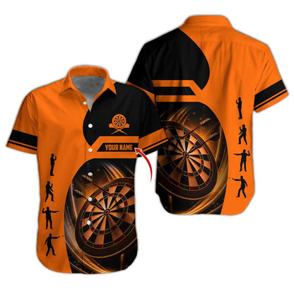 Darts Hawaiian Shirt Custom Name, Darts Player Uniforms Personalized Aloha Hawaiian Shirts - Gift For Darts Lovers, Friend, Family - Amzanimalsgift