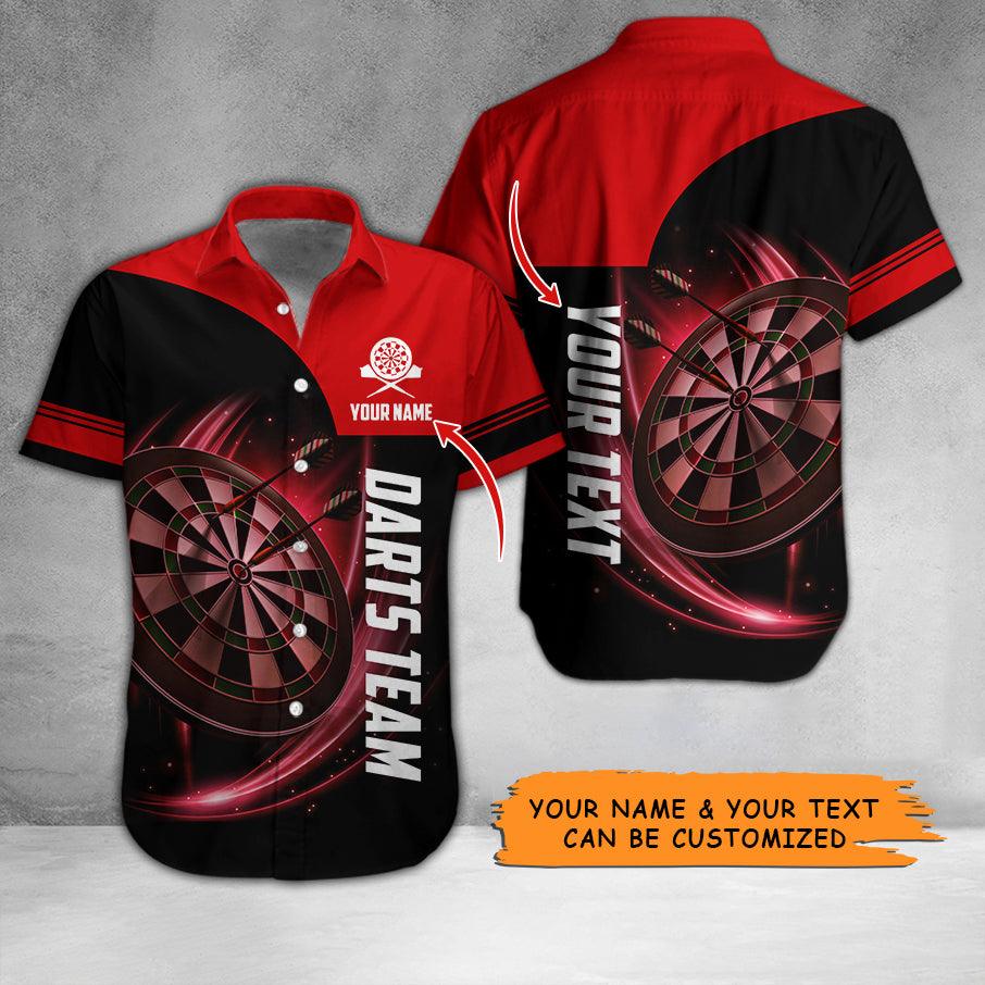 Darts Hawaiian Shirt Custom Name, Darts Team Is My Life Personalized Aloha Hawaiian Shirts For Summer - Gift For Darts Lovers, Friend, Family - Amzanimalsgift