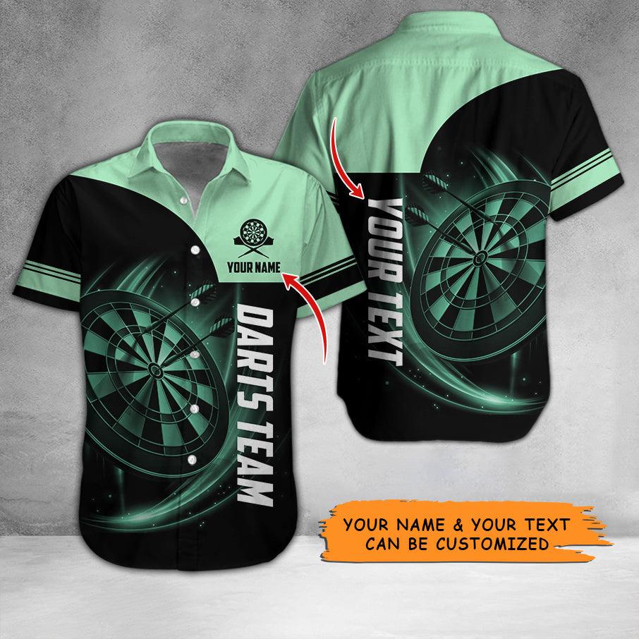 Darts Hawaiian Shirt Custom Name, Darts Team Is My Life Personalized Aloha Hawaiian Shirts For Summer - Gift For Darts Lovers, Friend, Family - Amzanimalsgift