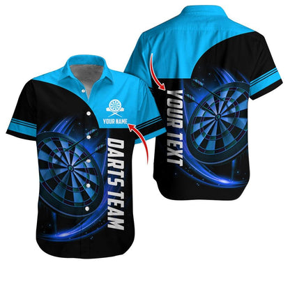 Darts Hawaiian Shirt Custom Name, Darts Team Is My Life Personalized Aloha Hawaiian Shirts For Summer - Gift For Darts Lovers, Friend, Family - Amzanimalsgift