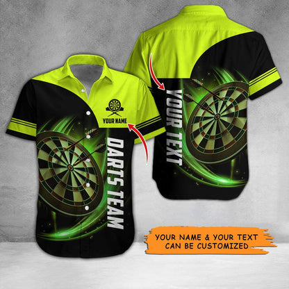 Darts Hawaiian Shirt Custom Name, Darts Team Is My Life Personalized Aloha Hawaiian Shirts For Summer - Gift For Darts Lovers, Friend, Family - Amzanimalsgift
