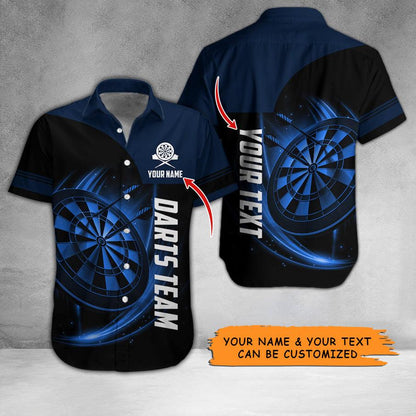 Darts Hawaiian Shirt Custom Name, Darts Team Is My Life Personalized Aloha Hawaiian Shirts For Summer - Gift For Darts Lovers, Friend, Family - Amzanimalsgift