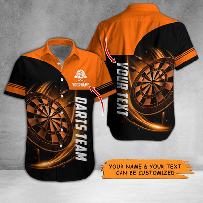 Darts Hawaiian Shirt Custom Name, Darts Team Is My Life Personalized Aloha Hawaiian Shirts For Summer - Gift For Darts Lovers, Friend, Family - Amzanimalsgift
