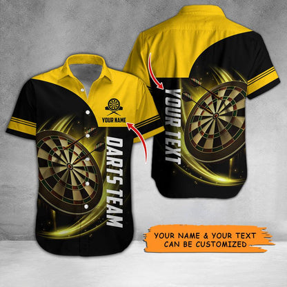 Darts Hawaiian Shirt Custom Name, Darts Team Is My Life Personalized Aloha Hawaiian Shirts For Summer - Gift For Darts Lovers, Friend, Family - Amzanimalsgift