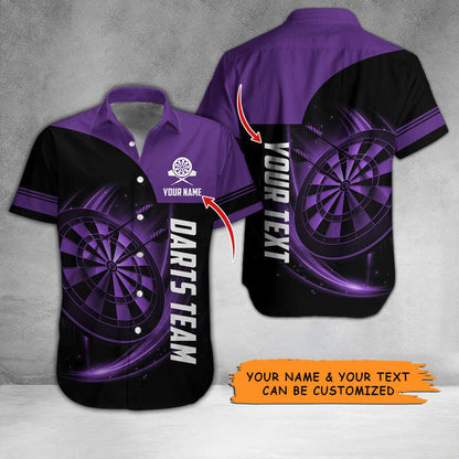 Darts Hawaiian Shirt Custom Name, Darts Team Is My Life Personalized Aloha Hawaiian Shirts For Summer - Gift For Darts Lovers, Friend, Family - Amzanimalsgift