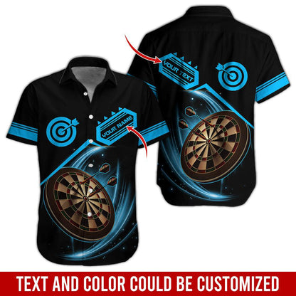 Darts Hawaiian Shirt Custom Name, Darts Team Personalized Aloha Hawaiian Shirts - Gift For Friend, Family - Amzanimalsgift