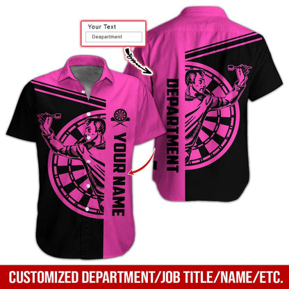 Darts Hawaiian Shirt Custom Name, Darts Uniforms Personalized Aloha Hawaiian Shirts - Gift For Darts Lovers, Friend, Family - Amzanimalsgift