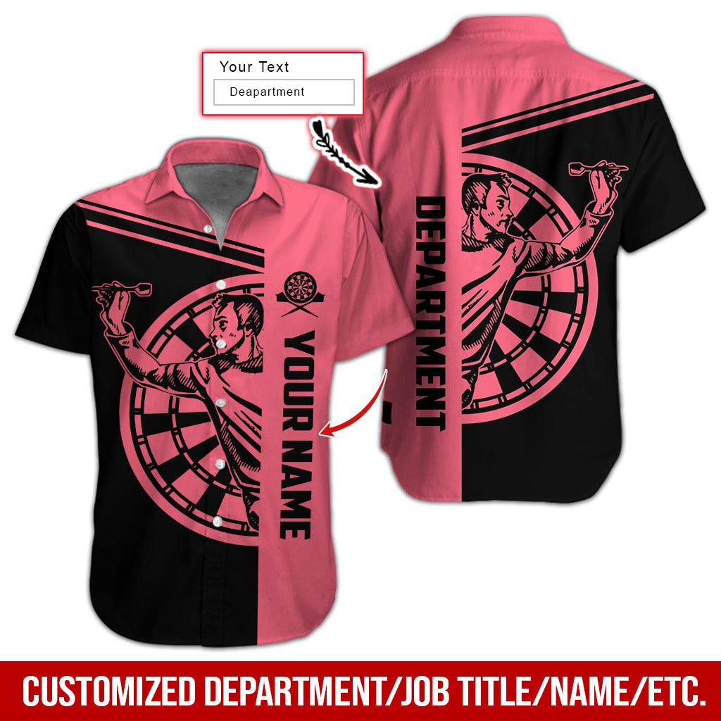 Darts Hawaiian Shirt Custom Name, Darts Uniforms Personalized Aloha Hawaiian Shirts - Gift For Darts Lovers, Friend, Family - Amzanimalsgift